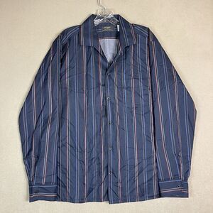 Spire Shirt Mens Large Gray Striped Long Sleeve Casual Button Up Adult‎